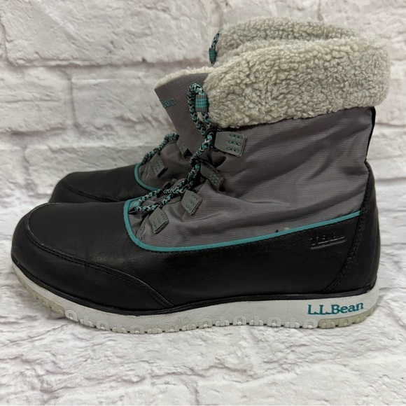L.L. Bean Ultralight Pac Primaloft Boots Waterproof Womens 9.5 Gray Black 504631 - Picture 1 of 7
